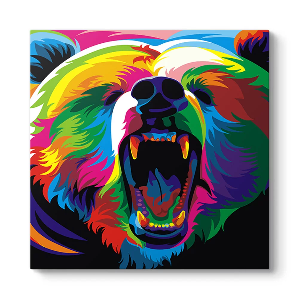 Colored Bear Tablosu - Model 3